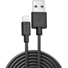 USB Kabelis - LINDY USB Type A į Lightning Laidas, M/M, 480Mbps, Patvarus PVC, 3 m, Juodas