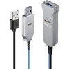 USB Kabelis - LINDY Šviesolaidinis USB 3.0 Laidas, 5Gbps, 30 m, Mėlynas