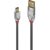 USB Kabelis - LINDY Cromo Line USB 2.0 Type A į Mini-B Laidas, M/M, 480Mbps, 0.5 m, Pilkas