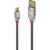 USB Laidas - LINDY Cromo Line USB 2.0 Type A į Micro-B Laidas, 0.5 m, Pilkas