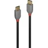 USB Kabelis - LINDY Anthra Line USB 2.0 Type C Laidas, M/M, 60W PD, 480Mbps, 0.5 m, Juodas