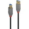 USB Kabelis - LINDY USB 3.2 Type A į B Laidas, M/M, 5Gbps, 3 m, Juodas