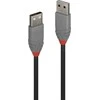 USB Kabelis - LINDY Anthra Line USB 2.0 Tipo A į A Laidas, M/M, 2 m, Juodas