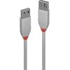 USB Prailginimo Laidas - LINDY Anthra Line USB 2.0 Tipo M/F Laidas, 2 m, Pilkas