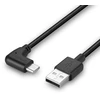 USB Kabelis - LINDY USB 2.0 Tipo A į C Laidas, 90° Dešinysis Kampas, 480Mbps, 15W, 1 m, Juodas