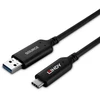 USB Kabelis - LINDY USB 3.2 Type A į C Laidas, Hibridinis, M/M, 5Gbps, 10 m, Juodas