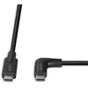USB Kabelis - LINDY USB 3.2 Type C Laidas, M/M, 90° Kampas, 10Gbps, 60W PD, 0.5 m, Juodas