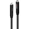 USB Kabelis - LINDY USB 3.2 10Gbps ir DP 1.4 Type C Hibridinis Kabelis (4 juostos), 10Gbps, 4K144Hz, 60W, 10 m, Juodas