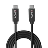 USB Kabelis - LINDY USB 3.2 Type C Laidas, M/M, 20Gbps, 100W, 1.5m, Juodas