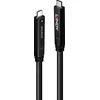 USB Kabelis - LINDY USB 3.2 10Gbps ir DP 1.4 Type C Hibridinis Laidas (4 juostos), 10Gbps, 4K144Hz, 60W, 15 m, Juodas