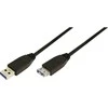 Kabelis USB LogiLink USB-A - USB-A 2 m Juodas (CU0042)