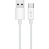 LogiLink USB-A - USB-C 1,0 m nailono pintas, baltas