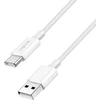 LogiLink USB-A - USB-C 1,0 m nailono pintas, baltas