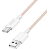 LogiLink USB-A - USB-C 1,0 m nailono pintas rožinis