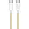 LogiLink USB-C 1.0m nailono pintas geltonas