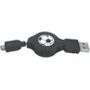 Logotipas USB kabelis (1.1), USB A M - 4 kontaktų M, 0,7m, nawijany, juoda, HIROSE