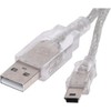 Logo USB kabelis (2.0), USB A M - miniUSB (M), 1m, juoda, blister