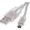 Logo USB kabelis (2.0), USB A M - miniUSB (M), 1m, juoda, blister, EOL