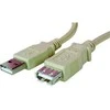 USB prailginimo kabelis su logotipu (2.0), USB A M - USB A F, 1.8m, juodas, lizdinėje plokštelėje