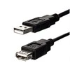 Logo Economy USB ilgintuvas (2.0), USB A M - USB A F, 3m, juoda