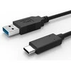 Logo USB kabelis (2.0), USB A M - USB C (M), 1m, juoda, blister, EOL