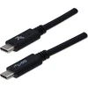 USB kabelis su logotipu (3.2 kartos 1), USB C (M) - USB C (M), 1m, 5 Gb/s, 5V/3A, juodas, blisterinė pakuotė, EOL