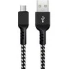 Kabelis „Maclean“ „microUSB“ laidas, palaikantis „Fast Charge 2.4A“, duomenų perdavimas, 5V/2.4A, juodas, 1 m ilgio, MCE473