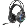 Ausinės Manhattan RGB LED Over-Ear USB Gaming ausnės, su laidu, USB-A Plug, Mikrofonas, Integrated Volume Control, 2.0m, Juodas, 180696