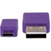 Kabelis USB Manhattan USB-A - microUSB 1 m Violetinis (391368)