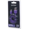 Kabelis USB Manhattan USB-A - microUSB 1 m Violetinis (391368)