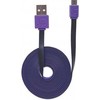 Kabelis USB Manhattan USB-A - microUSB 1 m Violetinis (391368)