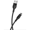 Maxlife MXUC-07 laidas USB – USB-C 1,0 m 3A juodas nailoninis