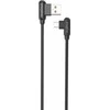 Maxximus Kabelis MX CORNER FAST CHARGE MICRO USB 2.4A / 1m, juodos spalvos