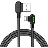 Mcdodo CA-4674 LED kampinis USB žaibo kabelis, 0.5 m (juodas)