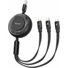 3in1 USB į USB-C / Lightning / Micro USB kabelis, Mcdodo CA-3570, 1.2 m (juodas)