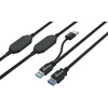 Carruzzo MediaRange MRCS244 USB kabelis USB 3.2 Gen 1 (3.1 Gen 1) 15 m 2 x USB A USB A 5 Gbit/s Juoda
