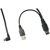 Kabelis USB MicroConnect 2x USB-A - microUSB 3 m Juodas (USB2.0 A male to USB2.0 A)