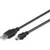 MicroConnect USB laidas USB-A – miniUSB 1,8 m juodas (USBAMB52)