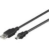 USB kabelis MicroConnect USB-A - miniUSB 1 m Juodas (USBMB51)