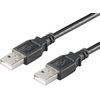 USB kabelis MicroConnect USB-A - USB-A 1 m Juodas (USBAA1B)