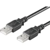 USB kabelis MicroConnect USB-A - USB-A 1 m Juodas (USBAA1B)