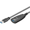 USB kabelis MicroConnect USB-A - USB-A 5 m Juodas (USB3.0AF5A)