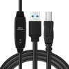 USB MicroConnect USB-A - USB-B laidas 10 m Juodas (Active USB 3.2 Gen 1 A-B 10 m)