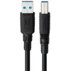 Kabelis USB MicroConnect USB-A - USB-B 2 m Juodas (ColorFlex USB 3.2 A-B Gen 1)