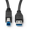 Kabelis USB MicroConnect USB-A - USB-B 5 m Juodas (USB 3.0 A-B 5m M-M, Juodas)