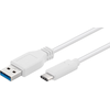 USB laidas MicroConnect USB-A - USB-C 2 m Balta (USB3.1CA2W)