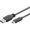 USB kabelis MicroConnect USB-A - USB-C 3 m Juodas (USB3.1CA3)