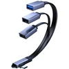 Kabelis USB MicroConnect USB-C - 3x USB-A 0.55 m Mėlyna (MC-USBCANG-USBA3WAY)