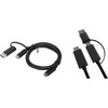 USB kabelis MicroConnect USB-C - USB-C + USB-A 1 m Juodas (USB3.1CCA1)