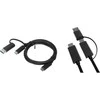 USB kabelis MicroConnect USB-C - USB-C + USB-A 1 m Juodas (USB3.1CCA1)
